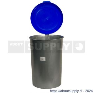 Gripline-A afvalcontainer kunststof 55 L grijs blauw deksel - S50200432 - afbeelding 4