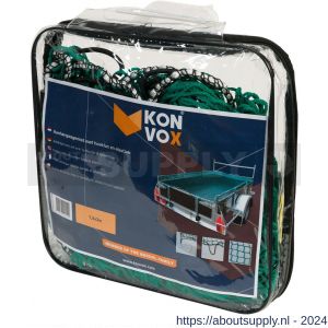 Konvox aanhangwagennet met hoeklussen en elastiek groen 150x200 cm - S50200846 - afbeelding 3