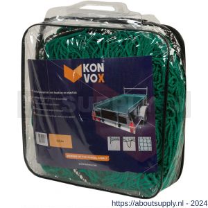 Konvox aanhangwagennet met hoeklussen en elastiek groen 200x350 cm - S50200850 - afbeelding 2