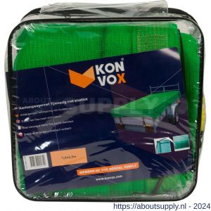 Konvox aanhangwagennet fijnmazig met elastiek 1,4x2,5 cm groen - S50200858 - afbeelding 1