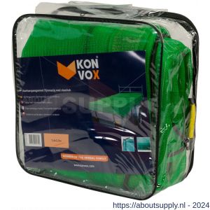 Konvox aanhangwagennet fijnmazig met elastiek 1,4x2,5 cm groen - S50200858 - afbeelding 3