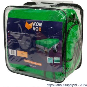 Konvox aanhangwagennet fijnmazig met elastiek 200x300 cm groen - S50200862 - afbeelding 1