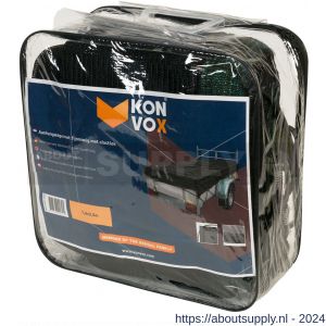Konvox aanhangwagennet fijnmazig met elastiek 140x250 cm zwart - S50200859 - afbeelding 3