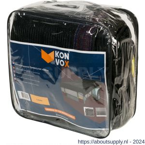 Konvox aanhangwagennet fijnmazig met elastiek 160x300 cm zwart - S50200861 - afbeelding 1