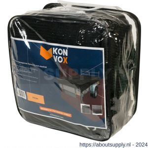Konvox aanhangwagennet fijnmazig met elastiek 200x350 cm zwart - S50200866 - afbeelding 1