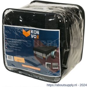 Konvox aanhangwagennet fijnmazig met elastiek 250x450 cm zwart - S50200872 - afbeelding 1