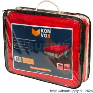 Konvox aanhangwagennet fijnmazig met elastiek 140x250 cm rood - S50201263 - afbeelding 3
