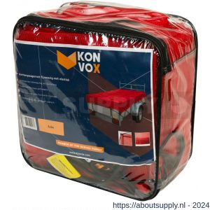 Konvox aanhangwagennet fijnmazig met elastiek 200x300 cm rood - S50200863 - afbeelding 1
