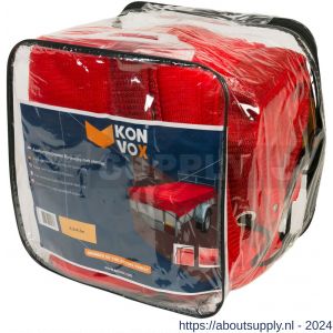 Konvox aanhangwagennet fijnmazig met elastiek 250x450 cm rood - S50200871 - afbeelding 1