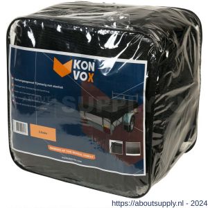 Konvox aanhangwagennet fijnmazig met elastiek 250x400 cm zwart - S50200869 - afbeelding 1