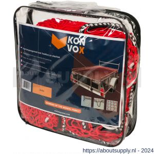 Konvox aanhangwagennet met hoeklussen en elastiek rood 200x300 cm - S50200855 - afbeelding 1