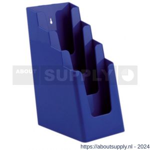 Nedco Display folderhouder meervoudig 4 vaks 1/3 A4 signaalblauw - S24004058 - afbeelding 1