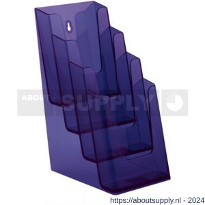 Nedco Display folderhouder meervoudig 4 vaks 1/3 A4 NedNeon Purple - S24004062 - afbeelding 1