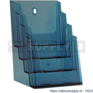 Nedco Display folderhouder meervoudig 4 vaks A5 NedNeon Blue - S24004093 - afbeelding 1