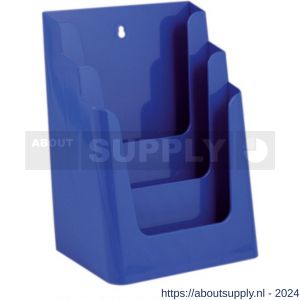Nedco Display folderhouder meervoudig 3 vaks A4 signaalblauw - S24004074 - afbeelding 1