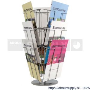 Nedco Display folderrek draadfolderhouder meervoudig 9 vaks A4 draaibaar - S24004210 - afbeelding 1