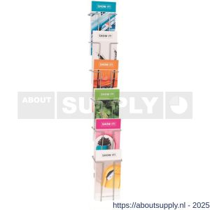 Nedco Display folderrek draadfolderhouder wand 6 vaks 1/3 A4 - S24004203 - afbeelding 1