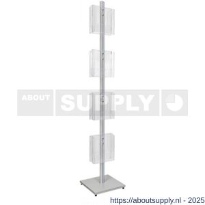 Nedco Display folderrek vloerdisplay met 8 wandfolderhouders A4 portrait - S24004199 - afbeelding 1