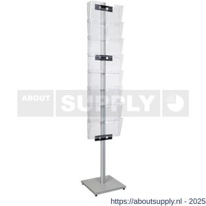 Nedco Display folderrek vloerdisplay met 8 folderhouders A4 landscape - S24004196 - afbeelding 1