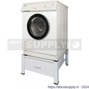 Nedco wasmachine-droger verhoger met houten lade en verstelbare voetjes - S24003927 - afbeelding 3