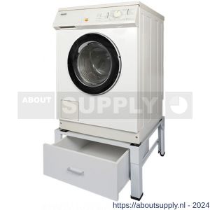 Nedco wasmachine-droger verhoger met houten lade en verstelbare voetjes - S24003927 - afbeelding 4