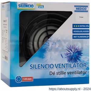 Silencio ventilator axiaal badkamer-toiletventilator Silencio 125T - S24003719 - afbeelding 1