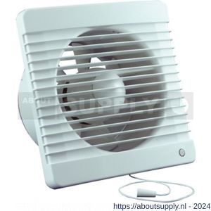 Eurovent ventilator axiaal badkamer-toiletventilator MV 100 ABS kunststof wit - S24003617 - afbeelding 1