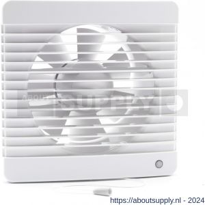 Eurovent ventilator axiaal badkamer-keukenventilator MVT 150 ABS kunststof wit - S24003694 - afbeelding 1
