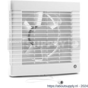 Eurovent ventilator axiaal badkamer-keukenventilator M1VT 150 ABS kunststof wit - S24003695 - afbeelding 1