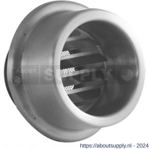Nedco ventilatie buitenrooster kraag model diameter 100 mm RVS - S24002545 - afbeelding 1