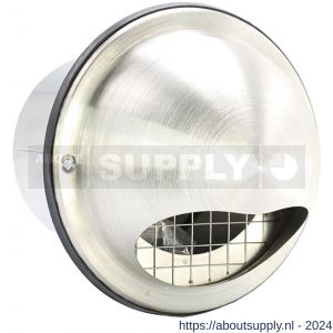 Nedco ventilatie RVS bolrooster diameter 100 mm met terugslagklep en grofmazig gaas - S24003255 - afbeelding 1