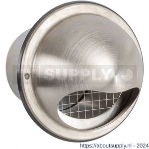 Nedco ventilatie RVS bolrooster diameter 150 mm met terugslagklep en grofmazig gaas - S24003257 - afbeelding 1