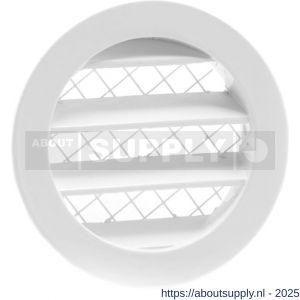 Nedco ventilatie aluminium schoepenrooster met grofmazig gaas diameter 80 mm wit - S24002434 - afbeelding 1