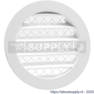 Nedco ventilatie aluminium schoepenrooster met grofmazig gaas diameter 100 mm wit - S24002436 - afbeelding 1