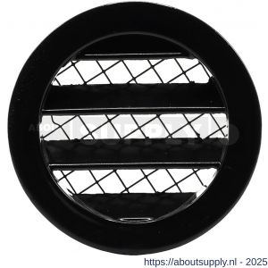 Nedco ventilatie aluminium schoepenrooster met grofmazig gaas diameter 100 mm zwart - S24002437 - afbeelding 1