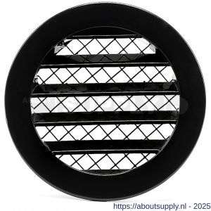 Nedco ventilatie aluminium schoepenrooster met grofmazig gaas diameter 125 mm zwart - S24002438 - afbeelding 1