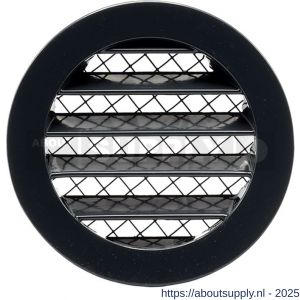 Nedco ventilatie aluminium schoepenrooster diameter 125 mm antraciet - S24002326 - afbeelding 1