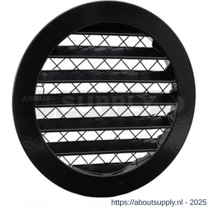 Nedco ventilatie aluminium schoepenrooster diameter 150 mm zwart - S24002327 - afbeelding 1