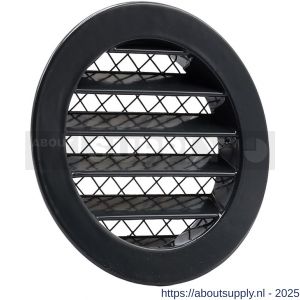 Nedco ventilatie aluminium schoepenrooster diameter 150 mm antraciet - S24002330 - afbeelding 1