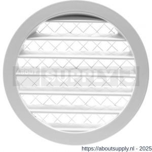 Nedco ventilatie aluminium schoepenrooster met grofmazig gaas diameter 160 mm wit - S24002440 - afbeelding 1