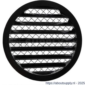 Nedco ventilatie aluminium schoepenrooster diameter 200 mm zwart - S24002333 - afbeelding 1