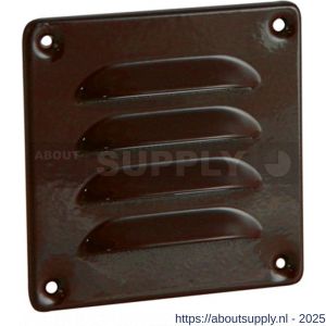 Nedco ventilatie schoepenrooster 100x100 mm aluminium bruin - S24002274 - afbeelding 1