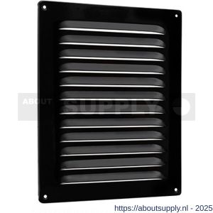 Nedco ventilatie aluminium schoepenrooster 200x250 mm kleine schoepen omgezette rand zwart - S24002295 - afbeelding 1