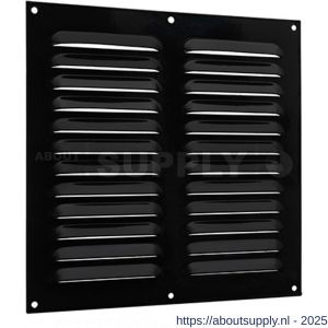 Nedco ventilatie aluminium schoepenrooster 250x250 mm zwart - S24002336 - afbeelding 1