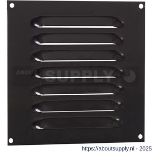Nedco ventilatie schoepenrooster vlak model 150x150 mm aluminium bruin - S24002339 - afbeelding 1