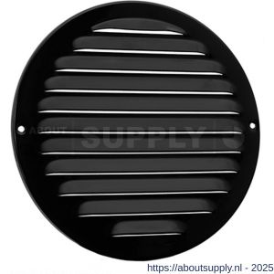 Nedco ventilatie aluminium schoepenrooster diameter 190 mm kleine schoepen zwart - S24002329 - afbeelding 1