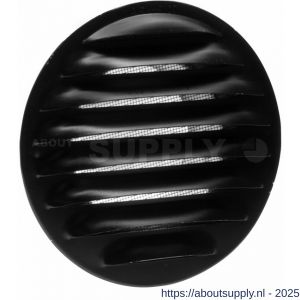 Nedco ventilatie aluminium schoepenrooster diameter 80 mm zwart - S24002443 - afbeelding 1