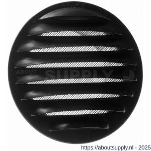 Nedco ventilatie aluminium schoepenrooster diameter 100 mm zwart - S24002444 - afbeelding 1