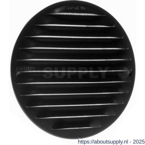 Nedco ventilatie aluminium schoepenrooster diameter 160 mm zwart - S24002447 - afbeelding 1