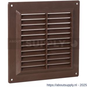 Nedco ventilatie schoepenrooster 150x150 mm PS kunststof bruin - S24002501 - afbeelding 1